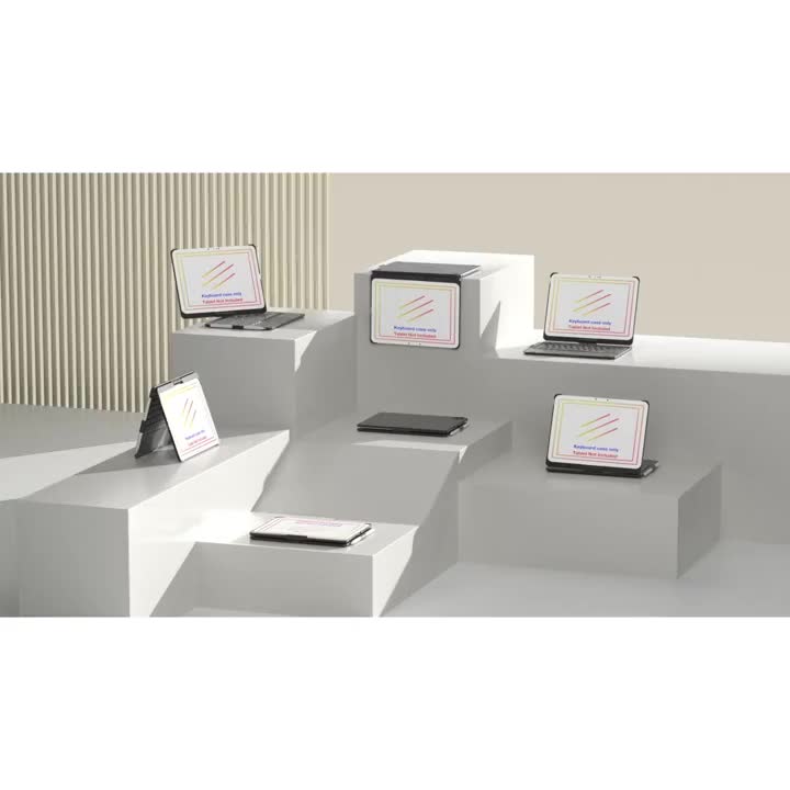 Custodia Con Tastiera Per IPad Mini 7 E Mini 6 (8.3″), Girevole 360°, Retroilluminazione 7 Colori Con Trackpad E Portapenne – Argento