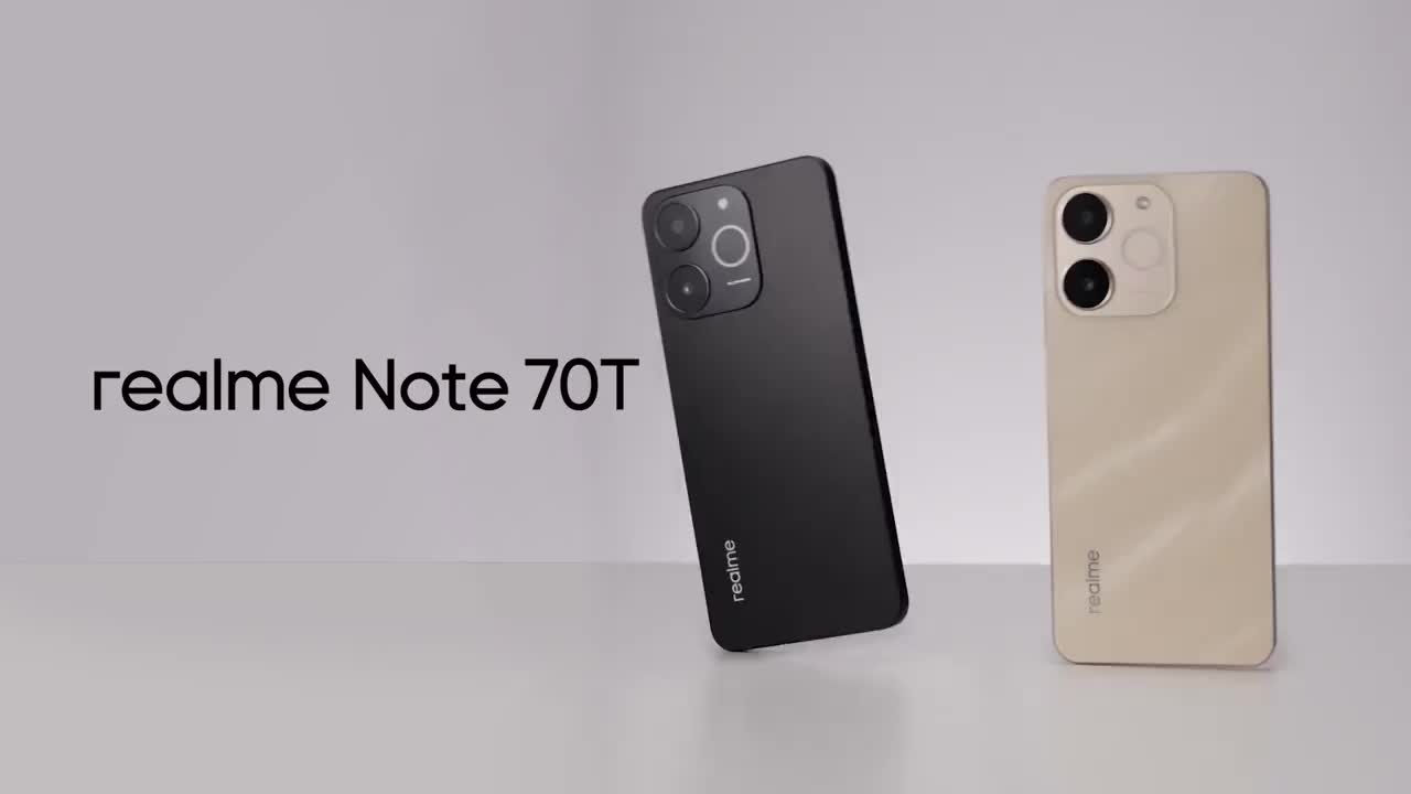 Realme Note 70T スマートフォン 4+256GB、6.74インチ 90Hzスクリーン