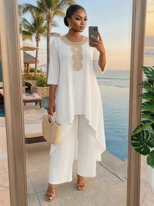 SHEIN Lady CURVE Plus Size Women's Spring/Autumn Elegant Vacation